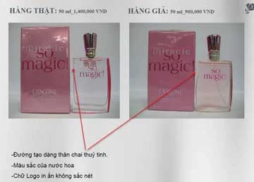Một trong những cách phân biệt nước hoa thật - giả. Một trong những cách phân biệt nước hoa thật - giả.
