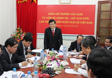 Chủ tịch nước Trương Tấn Sang: Chế độ vững bền phải trên nền công lý ảnh 1 Chủ tịch nước Trương Tấn Sang: Chế độ vững bền phải trên nền công lý ảnh 1