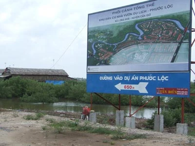 Tại dự án Phước Lộc, việc đền bù khống, gây thiệt hại ngân sách Nhà nước hàng chục tỷ đồng đã được Thanh tra TP.HCM phát hiện trong năm 2007. Ảnh: Thái Thiện