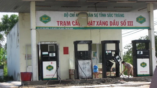 Cháy cây xăng ở Sóc Trăng ảnh 1 Cháy cây xăng ở Sóc Trăng ảnh 1