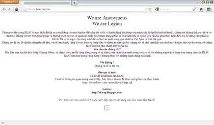 Nhóm hacker "LulzSec Việt" tiếp tục tấn công Bkav ảnh 1 Nhóm hacker "LulzSec Việt" tiếp tục tấn công Bkav ảnh 1
