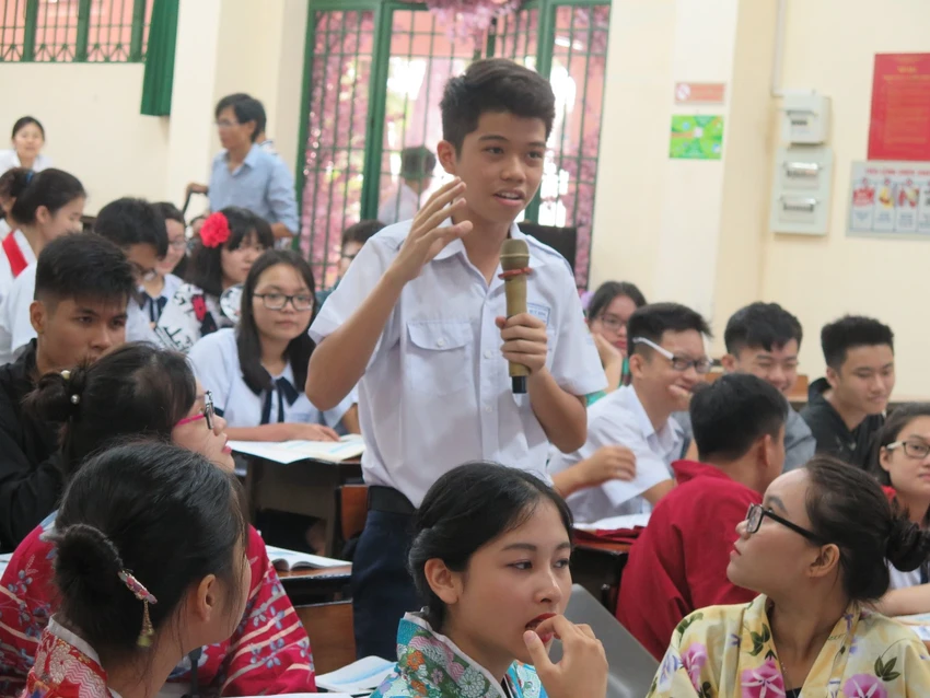 Độc đáo giờ học tái hiện về đất nước Nhật Bản ảnh 7 Độc đáo giờ học tái hiện về đất nước Nhật Bản ảnh 7