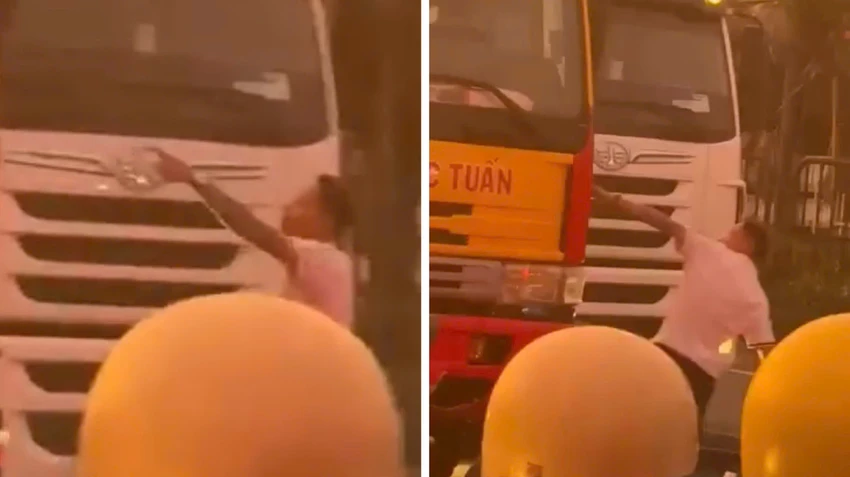 Truy tìm tài xế chặn ô tô tải rồi đập bể kính xe ở huyện Củ Chi