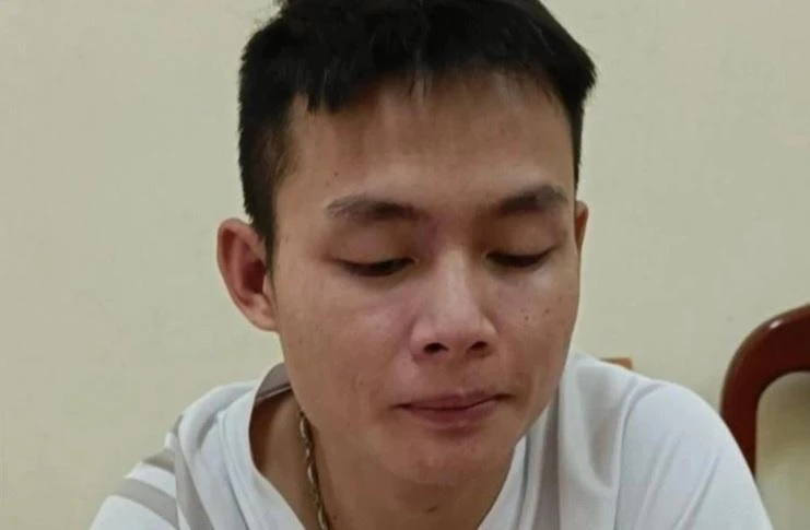Nghi phạm tại cơ quan công an. Ảnh CACC