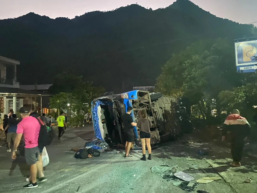 Hiện trường vụ tai nạn. Ảnh CTV Hiện trường vụ tai nạn. Ảnh CTV