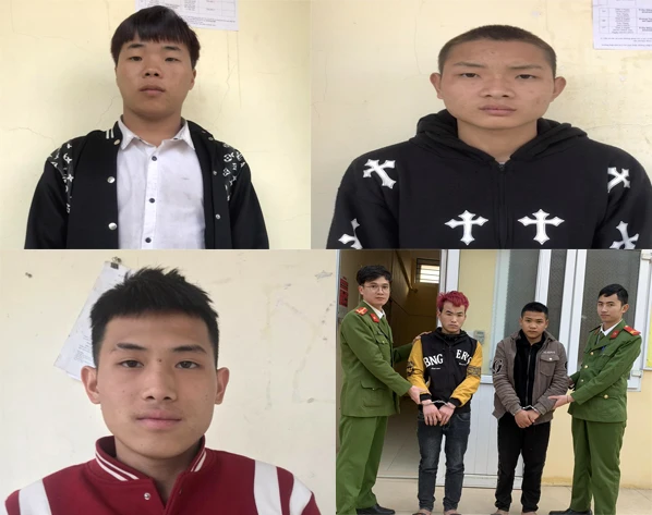 Nhóm thanh niên trong vụ việc. Ảnh CACC Nhóm thanh niên trong vụ việc. Ảnh CACC