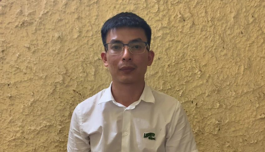 Nguyễn Đức Thịnh tại cơ quan công an. Ảnh: CACC Nguyễn Đức Thịnh tại cơ quan công an. Ảnh: CACC