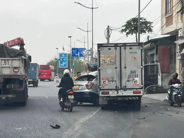 Hiện trường vụ tai nạn. Ảnh CTV