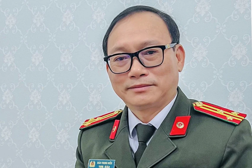 Thượng tá Đào Trung Hiếu, chuyên gia tội phạm học, Bộ Công an. Ảnh NVCC Thượng tá Đào Trung Hiếu, chuyên gia tội phạm học, Bộ Công an. Ảnh NVCC