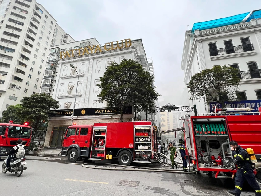Thời điểm xảy ra vụ hỏa hoạn. Ảnh CTV