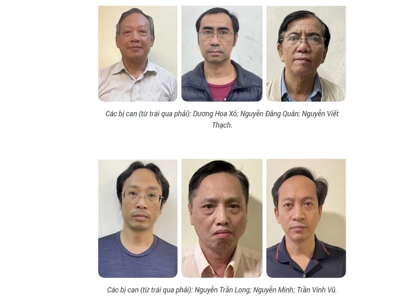 Các bị can khác trong vụ án. Ảnh CA Các bị can khác trong vụ án. Ảnh CA