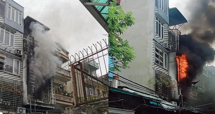 Hiện trường vụ hỏa hoạn. Ảnh: CTV Hiện trường vụ hỏa hoạn. Ảnh: CTV