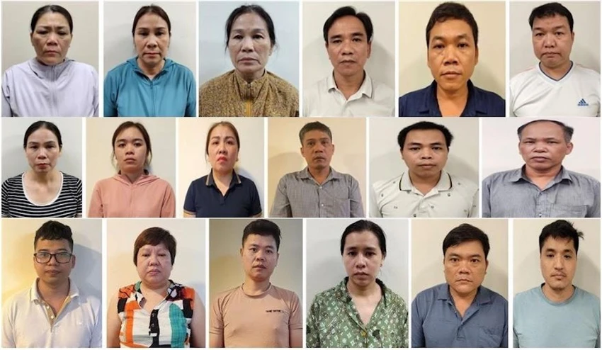 Các bị can bị khởi tố. Ảnh BCA