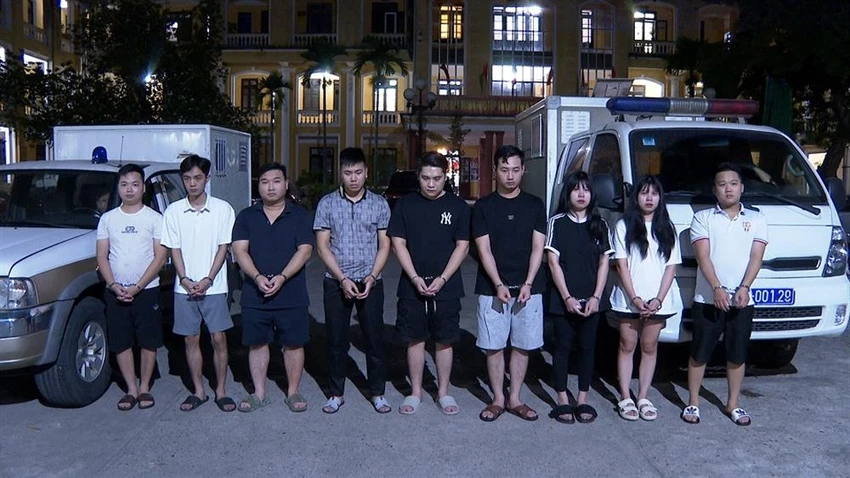 Các bị can liên quan trong vụ án. Ảnh CTV
