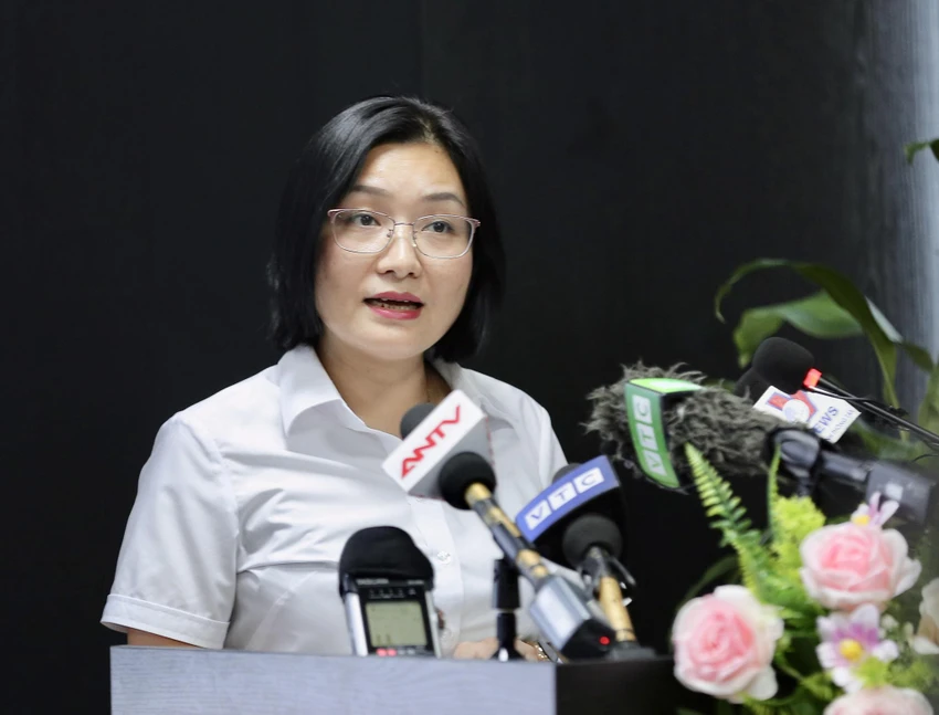 Bà Lâm thị Mai Anh, Giám đốc VPA tại buổi thông tin báo chí. Ảnh PHI HÙNG Bà Lâm thị Mai Anh, Giám đốc VPA tại buổi thông tin báo chí. Ảnh PHI HÙNG