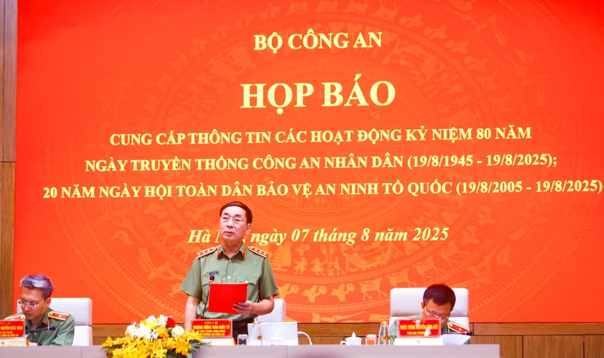 Bộ Công an họp báo thông tin chuỗi hoạt động kỷ niệm 80 năm ngày truyền thống Công an nhân dân