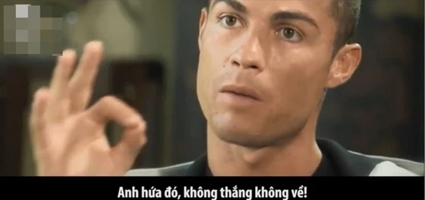  Theo đó, Ronaldo hóa thân thành người yêu của ca sĩ Hương Tràm, CR7 còn hứa hẹn sẽ làm hết sức để giành chức vô địch:&nbsp;"không thắng không về". Thế nhưng thất bại trước Uruguay đã khiến Ronaldo và các đồng đội phải về nước. - Tin sao Viet - Tin tuc sao Viet - Scandal sao Viet - Tin tuc cua Sao - Tin cua Sao