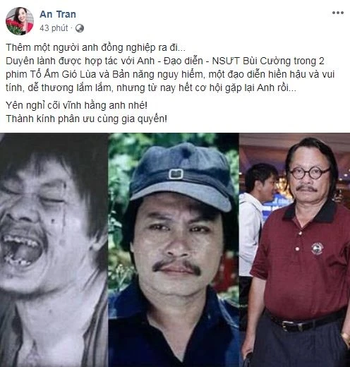 Sao Việt thương tiếc khi biết tin nghệ sĩ Bùi Cường qua đời ảnh 6 Sao Việt thương tiếc khi biết tin nghệ sĩ Bùi Cường qua đời ảnh 6