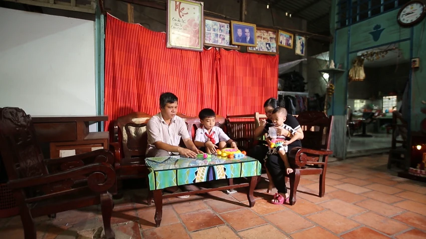 Gia đình chị Kim Ngần. Gia đình chị Kim Ngần.