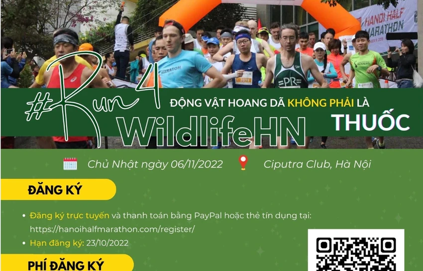 Giải chạy vì động vật hoang dã năm 2022. (Ảnh: ENV) Giải chạy vì động vật hoang dã năm 2022. (Ảnh: ENV)