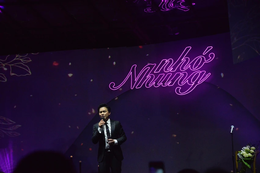 Mạnh Quỳnh trong đêm nhạc "Nhớ Nhung".