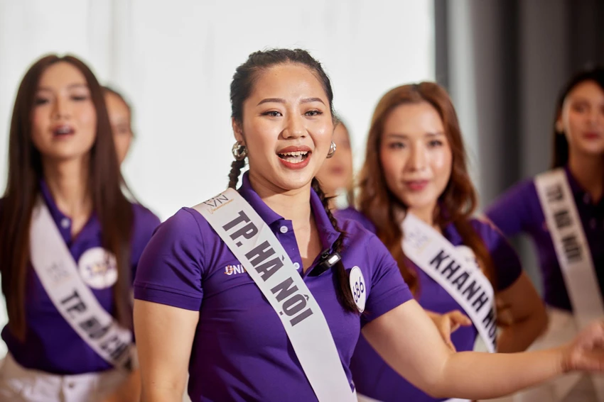 Nguyễn Thị Phương Thảo chiến thắng thử thách tập 3 Hoa hậu Hoàn vũ Việt Nam. Ảnh: BTC