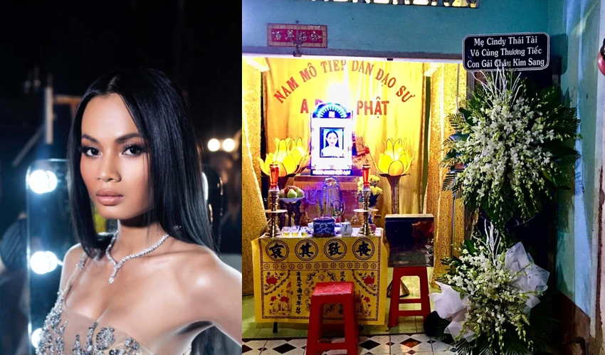 Lễ tang người mẫu Châu Kim Sang. Ảnh: Cindy Thai Tai