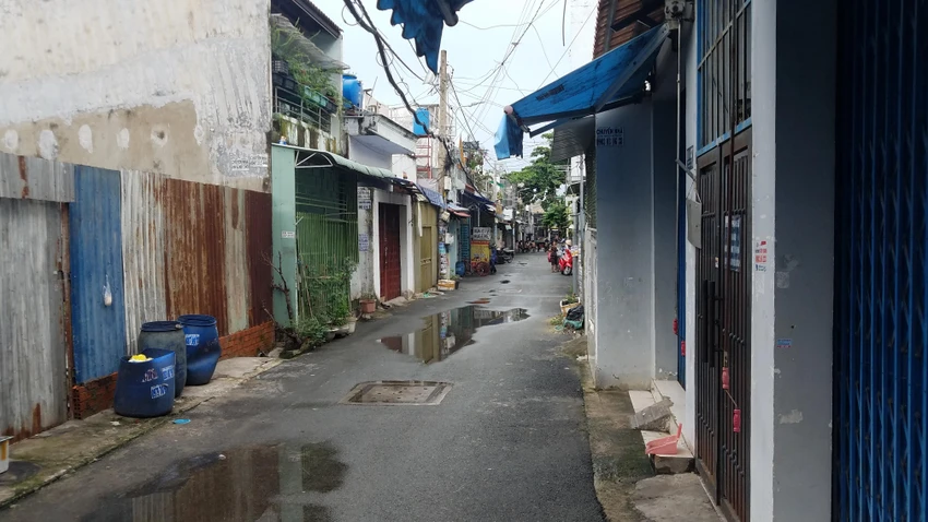 Khu vực xảy ra vụ trộm là căn nhà trọ. Ảnh: HT Khu vực xảy ra vụ trộm là căn nhà trọ. Ảnh: HT