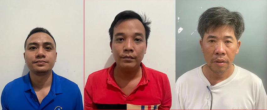 Tuấn, Trung "Cua" và Sang cũng bị bắt sau đó. Ảnh: CA Tuấn, Trung "Cua" và Sang cũng bị bắt sau đó. Ảnh: CA