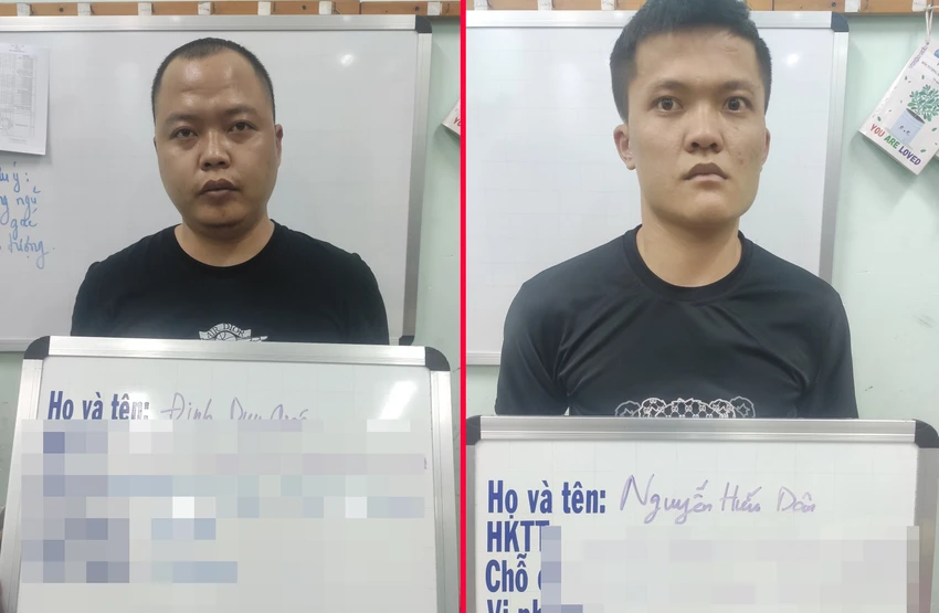 Giáp và Dân sau đó đã bị Đội CSHS, Công an quận Gò Vấp truy xét bắt giữ. Ảnh: CA
