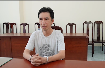 Nghĩa tại cơ quan điều tra. Ảnh: CA Nghĩa tại cơ quan điều tra. Ảnh: CA
