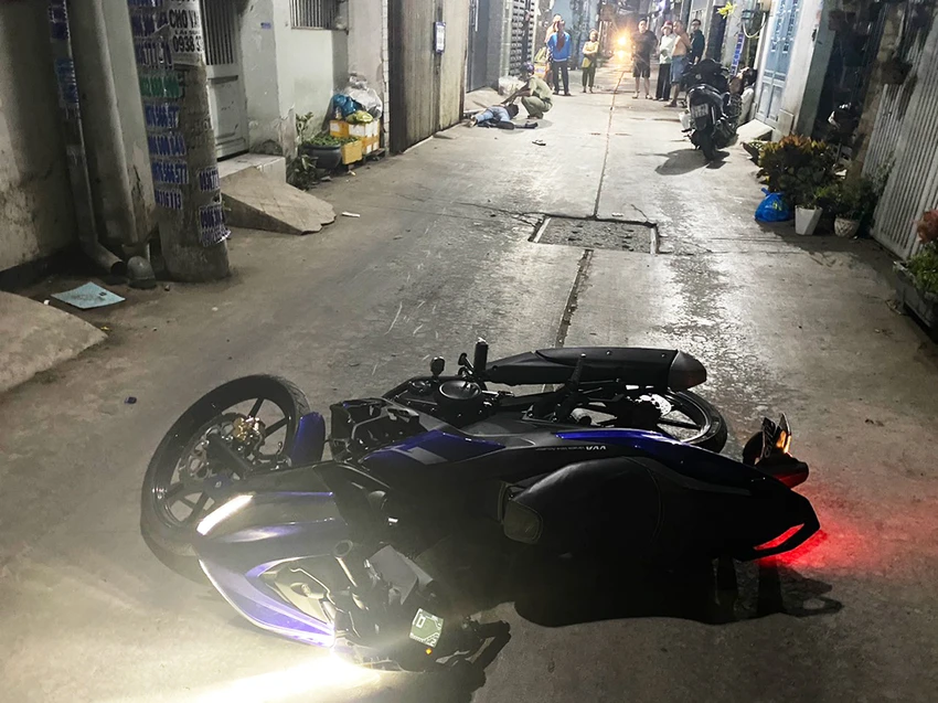 Tai nạn khiến một người tử vong, người còn lại bị thương. Ảnh: HT Tai nạn khiến một người tử vong, người còn lại bị thương. Ảnh: HT
