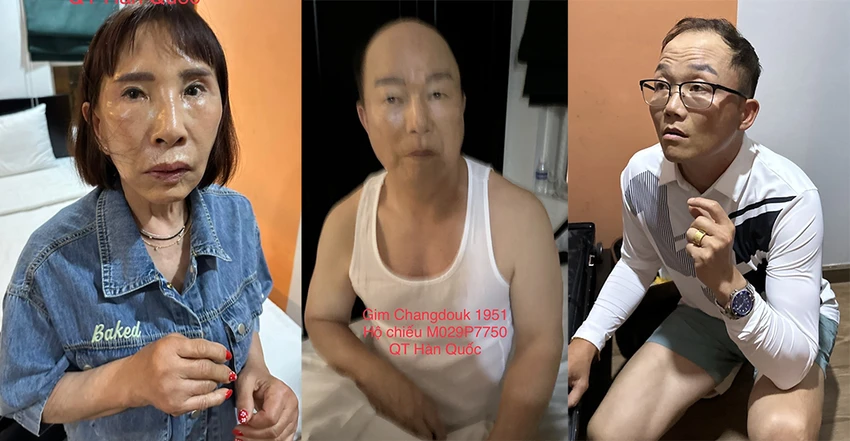 Lee Hyang, Chang Duok và Seong Hyun thời điểm bị bắt giữ. Ảnh: CA Lee Hyang, Chang Duok và Seong Hyun thời điểm bị bắt giữ. Ảnh: CA