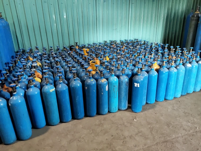 Số lượng khí cười bị phát hiện là khoảng 21 tấn. Ảnh: NT Số lượng khí cười bị phát hiện là khoảng 21 tấn. Ảnh: NT