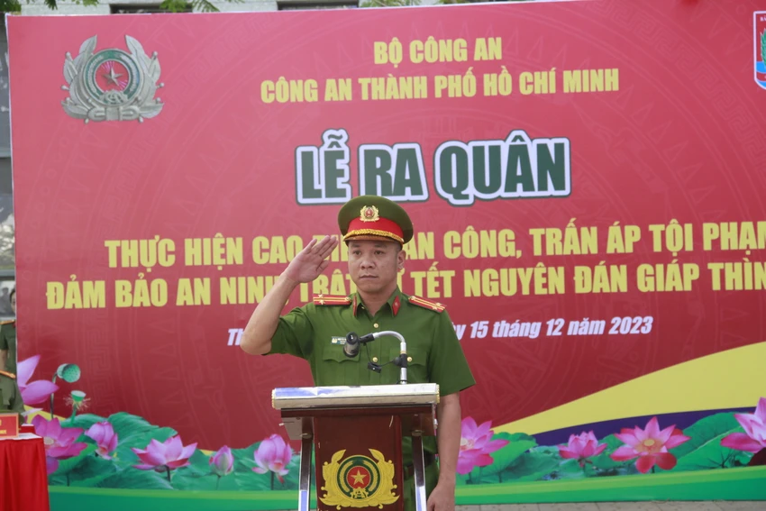 Công an TP.HCM thực hiện cao điểm tấn công trấn áp tội phạm dịp Tết Nguyên đán 2024