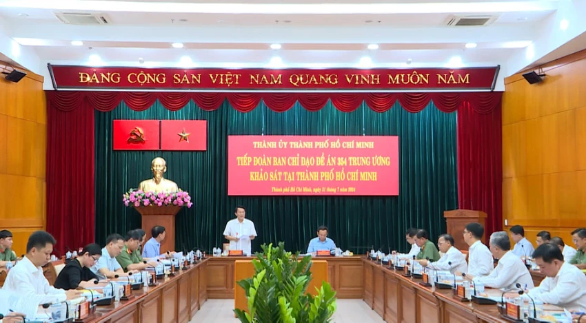 Bộ trưởng Lương Tam Quang có buổi làm việc với Thành ủy TP.HCM về xây dựng đề án 354