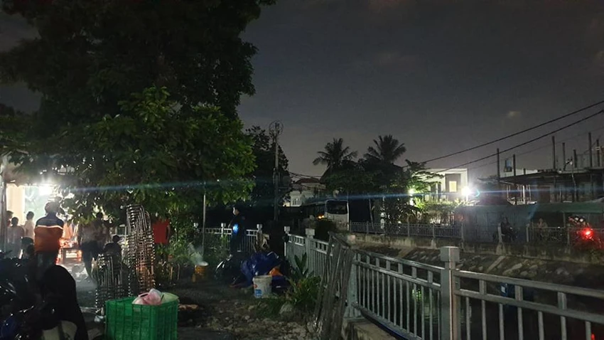 Đoạn kênh nơi xảy ra sự việc. Ảnh: HT Đoạn kênh nơi xảy ra sự việc. Ảnh: HT