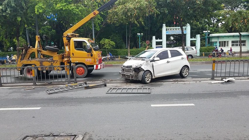 Hiện trường vụ tai nạn. Ảnh: ĐC Hiện trường vụ tai nạn. Ảnh: ĐC