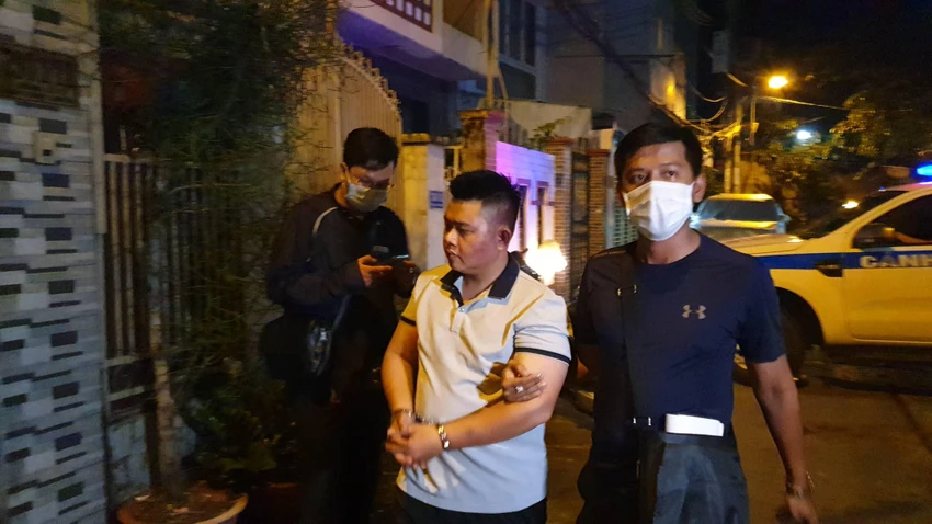 Nguyễn Hoàng Thạch thời điểm bị bắt giữ. Nguyễn Hoàng Thạch thời điểm bị bắt giữ.