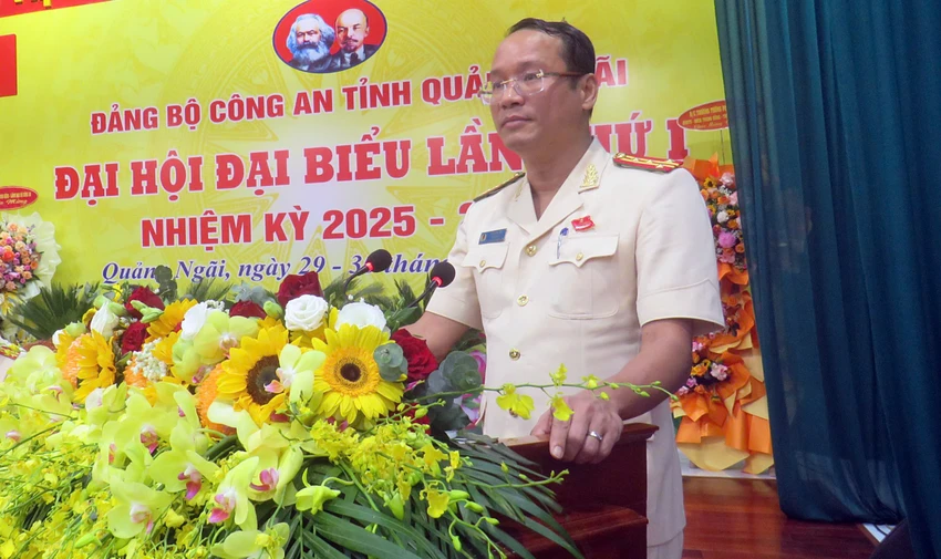 Thượng tướng Phạm Thế Tùng dự Đại hội Đảng bộ Công an tỉnh Quảng Ngãi