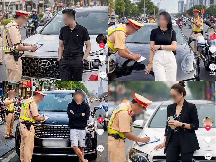 Cẩn trọng với trào lưu dùng AI tạo ảnh 'bị cảnh sát giao thông xử phạt'
