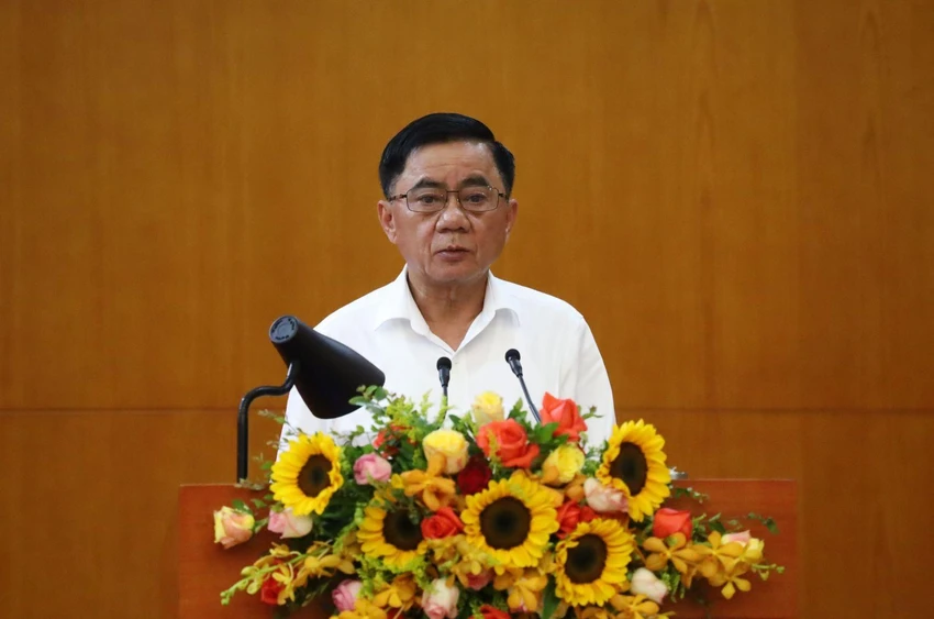 Chủ nhiệm Ủy ban Kiểm tra Trung ương Trần Cẩm Tú tại hội nghị ngày 25-4. Ảnh: UBKTTW. Chủ nhiệm Ủy ban Kiểm tra Trung ương Trần Cẩm Tú tại hội nghị ngày 25-4. Ảnh: UBKTTW.