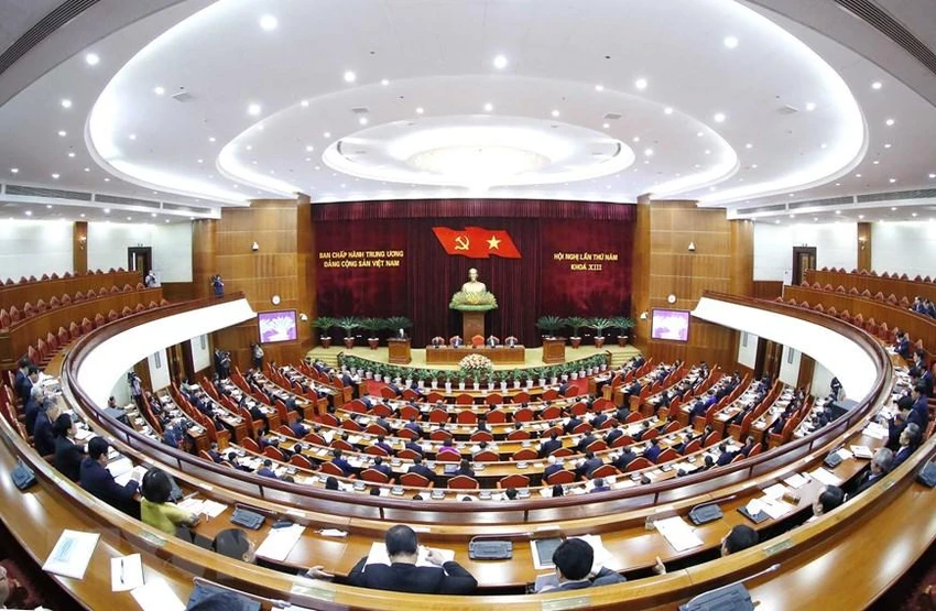 Toàn cảnh Hội trưởng Trung ương Đảng, phiên khai mạc Hội nghị Trung ương 5. Ảnh: TTXVN. Toàn cảnh Hội trưởng Trung ương Đảng, phiên khai mạc Hội nghị Trung ương 5. Ảnh: TTXVN.