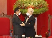 Tổng Bí thư Nguyễn Phú Trọng tiếp Chủ tịch Quốc hội Lào Xaysomphone
