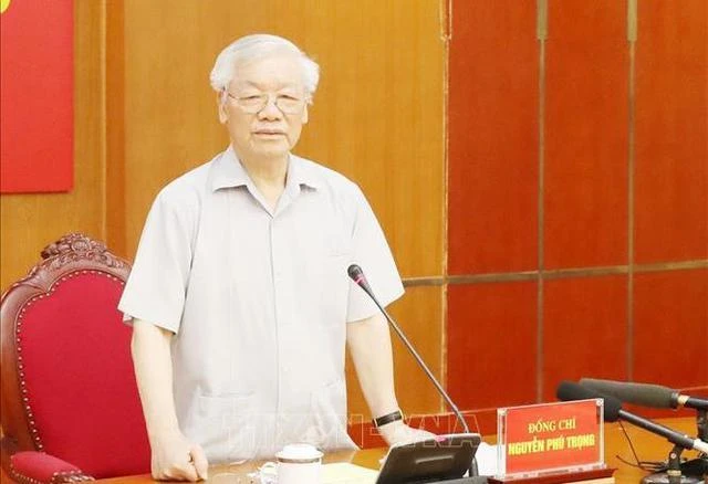 Tổng Bí thư Nguyễn Phú Trọng chủ trì họp Ban Bí thư, Bộ Chính trị để xem xét, thi hành kỷ luật. Ảnh: VGP Tổng Bí thư Nguyễn Phú Trọng chủ trì họp Ban Bí thư, Bộ Chính trị để xem xét, thi hành kỷ luật. Ảnh: VGP