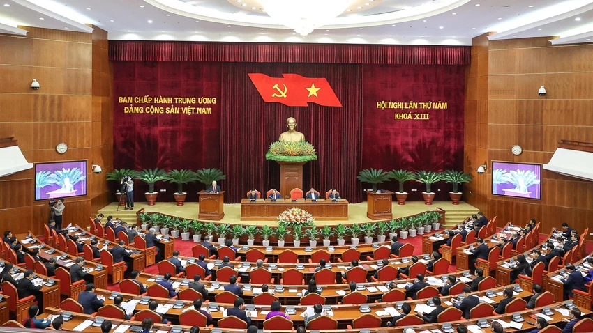 Các đại biểu tại Hội nghị Trung ương 5, khoá XIII. Ảnh: TTXVN Các đại biểu tại Hội nghị Trung ương 5, khoá XIII. Ảnh: TTXVN
