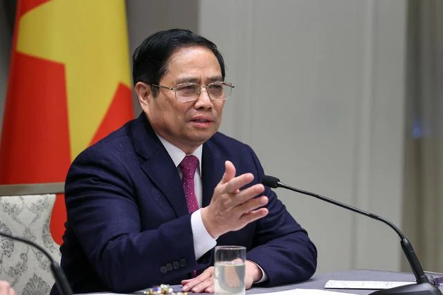 Thủ tướng Phạm Minh Chính trả lời các câu hỏi của trí thức Việt kiều, sinh viên Việt Nam tại New York. Ảnh: VGP Thủ tướng Phạm Minh Chính trả lời các câu hỏi của trí thức Việt kiều, sinh viên Việt Nam tại New York. Ảnh: VGP