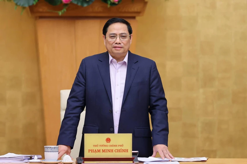 Thủ tướng Phạm Minh Chính chủ trì và phát biểu tại phiên họp. Ảnh: VGP Thủ tướng Phạm Minh Chính chủ trì và phát biểu tại phiên họp. Ảnh: VGP