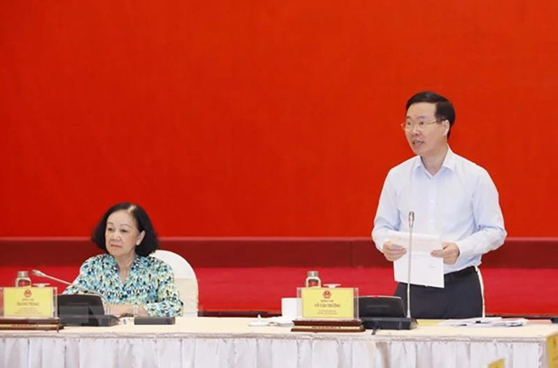 Thường trực Ban Bí thư Võ Văn Thưởng phát biểu chỉ đạo hội nghị. Ảnh: TTXVN Thường trực Ban Bí thư Võ Văn Thưởng phát biểu chỉ đạo hội nghị. Ảnh: TTXVN