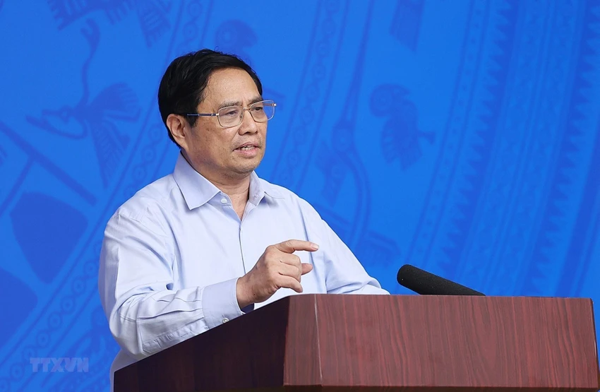 Thủ tướng Phạm Minh Chính phát biểu kết luận cuộc họp. Ảnh: TTXVN Thủ tướng Phạm Minh Chính phát biểu kết luận cuộc họp. Ảnh: TTXVN